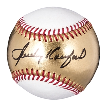 2011 Sandy Koufax Single Signed Gold Home Run Derby Baseball (PSA/DNA)